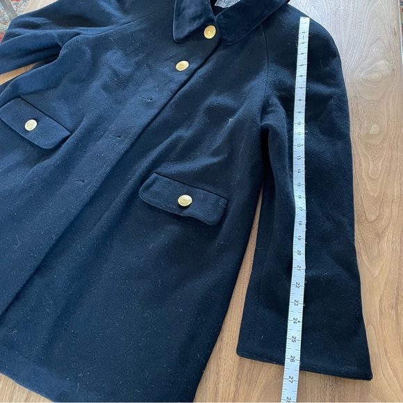 Stunning black wool coat size 12P - Picture 8 of 14